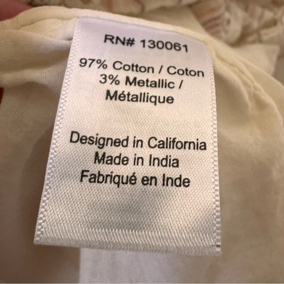 L*Space Santorini Maxi Dress "Falling For You" Eyelet Metallic Stripes Sz M - Picture 12 of 12